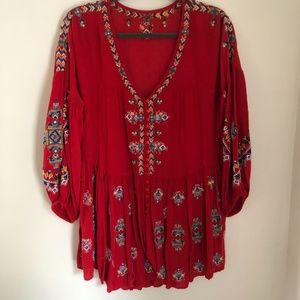 Free people Embroidered Mini dress